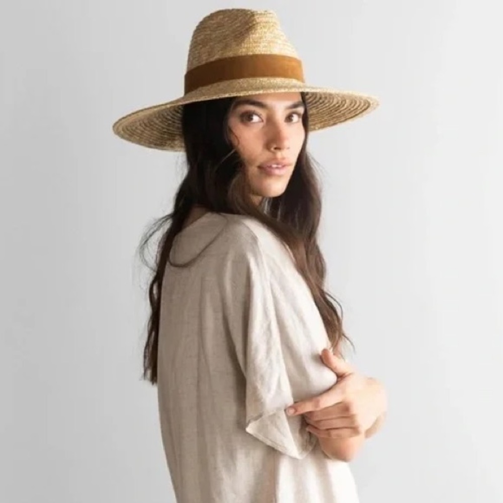 NWOT GIGI PIP Isla Straw Fedora Hat Women’s One Size - Picture 3 of 16
